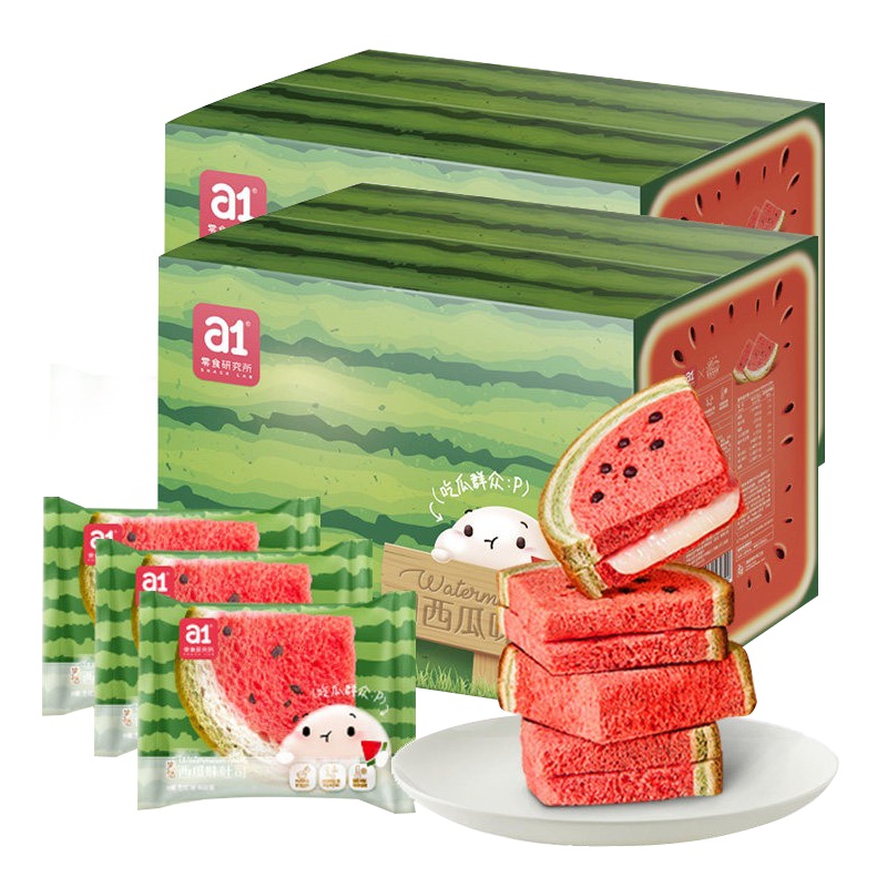 a1西瓜吐司480gX2箱面包夹心吐司学生营养早餐网红零食