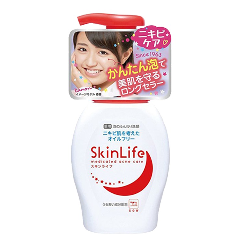 COW 牛牌 SkinLife祛痘控油洁面泡沫洗面奶 200ML日本原装进口