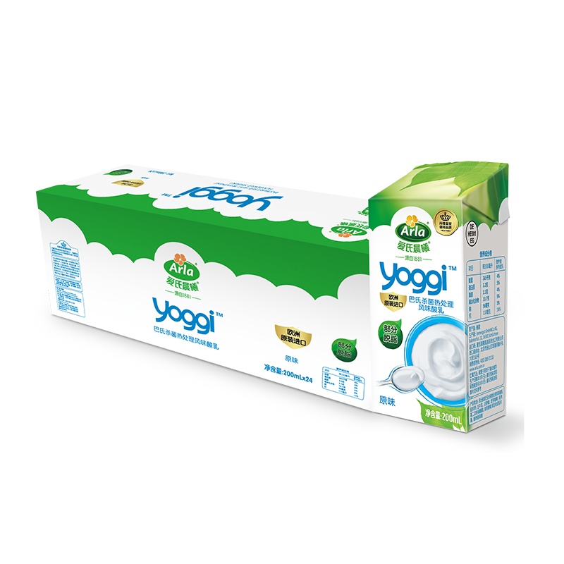 Arla爱氏晨曦常温酸奶原味200ml×24