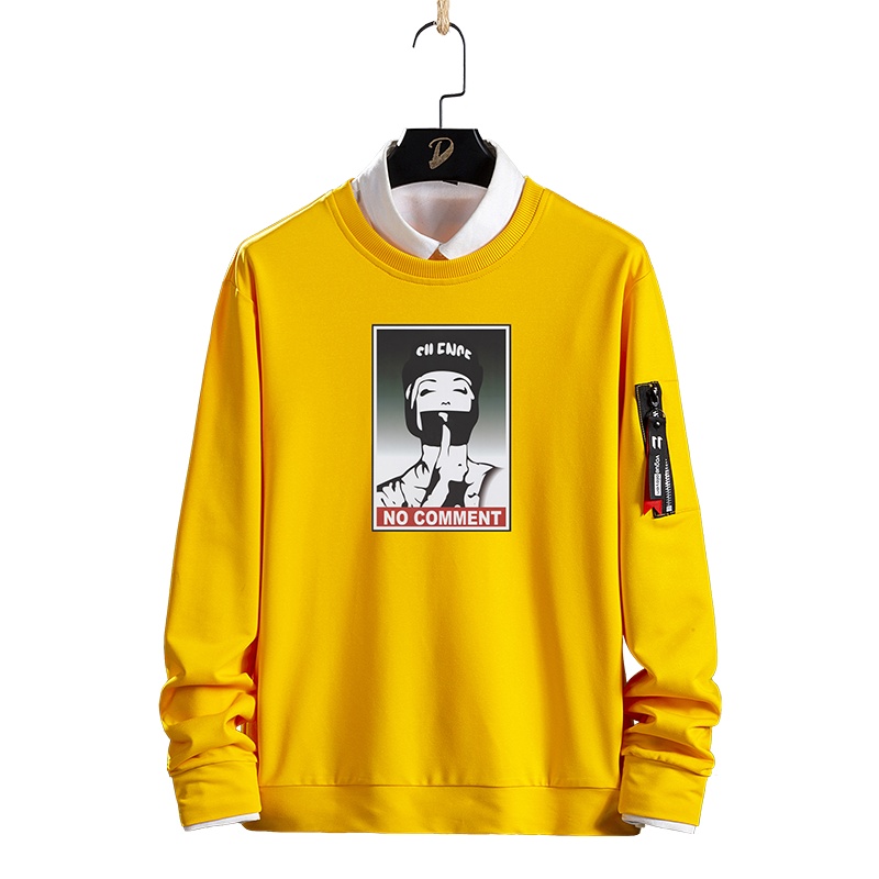 俞兆林(YUZHAOLIN)春秋季圆领卫衣男潮流男装长袖上衣韩版休闲男士卫衣学生