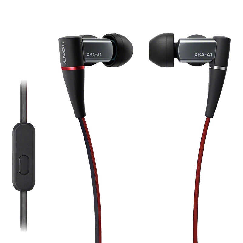索尼(SONY)XBA-A1AP 入耳/耳塞式圈铁结合手机通话耳机 黑色