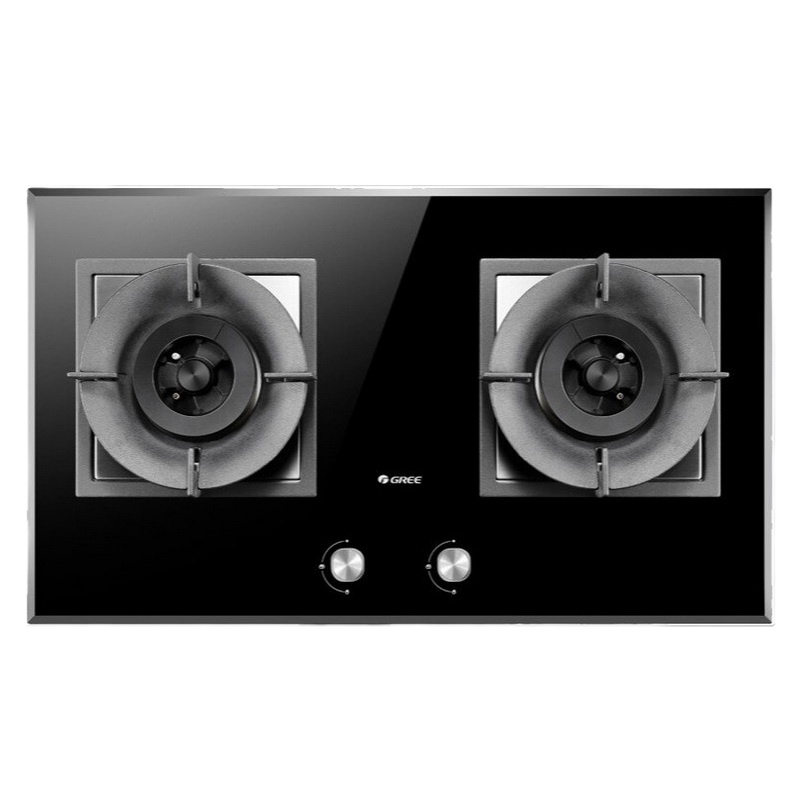 格力(GREE)燃气灶 JZT-QSX60B 液化气/天然气台嵌两用猛火双眼灶/大火力灶具/可调节底座 天然气(12T)