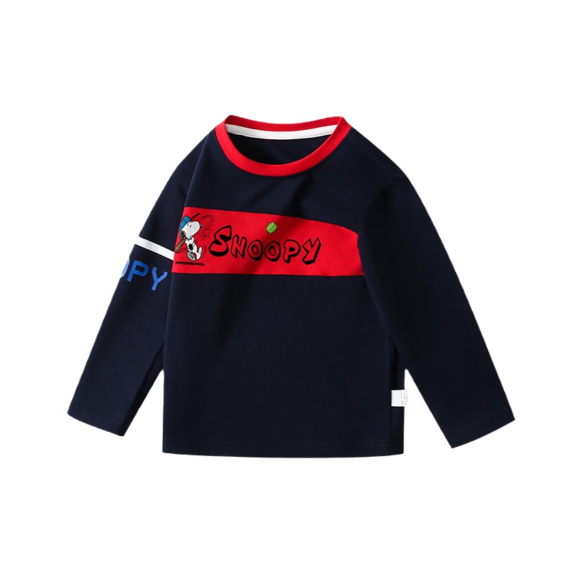 史努比SNOOPY童装儿童T恤男童春秋新款长袖男孩打底衫