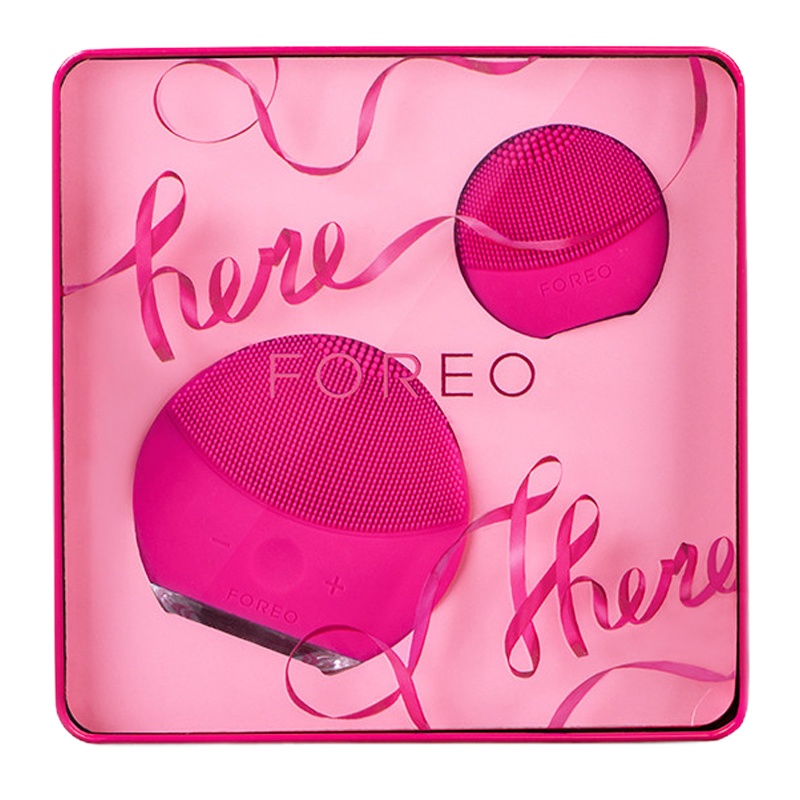 斐珞尔(FOREO)洁面仪 洗脸仪 美容仪 去黑头 硅胶电动 mini2红色+play洁面仪 [精选礼盒套装]