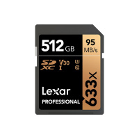 雷克沙(LEXAR)SD卡512G 633X 95M 尼康佳能松下微单反相机存储卡 4K高清相机内存卡