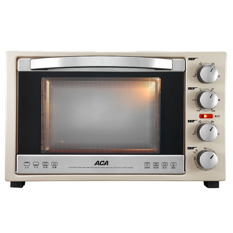 北美电器(ACA) 电烤箱 ATO-M32DC 32L 四层烤位 多功能 双层门 上下火独立温控家用电烤箱