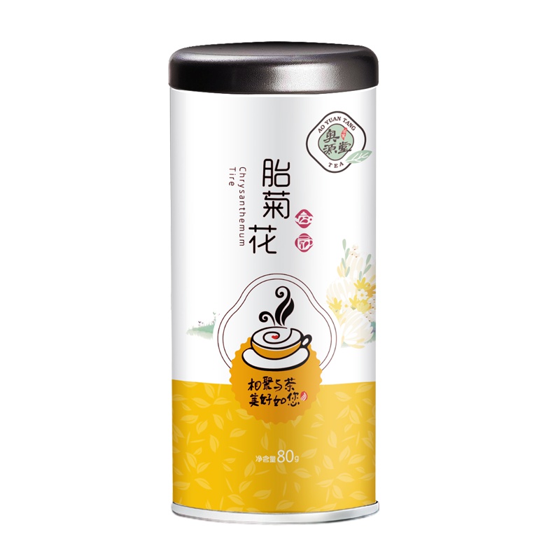奥源堂 菊花茶花草茶胎菊花花蕾清热降火明目减肥养颜排毒花草茶 80g/罐