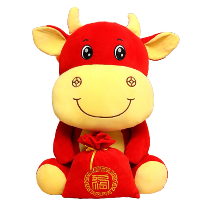 小牛公仔毛绒玩具18cm