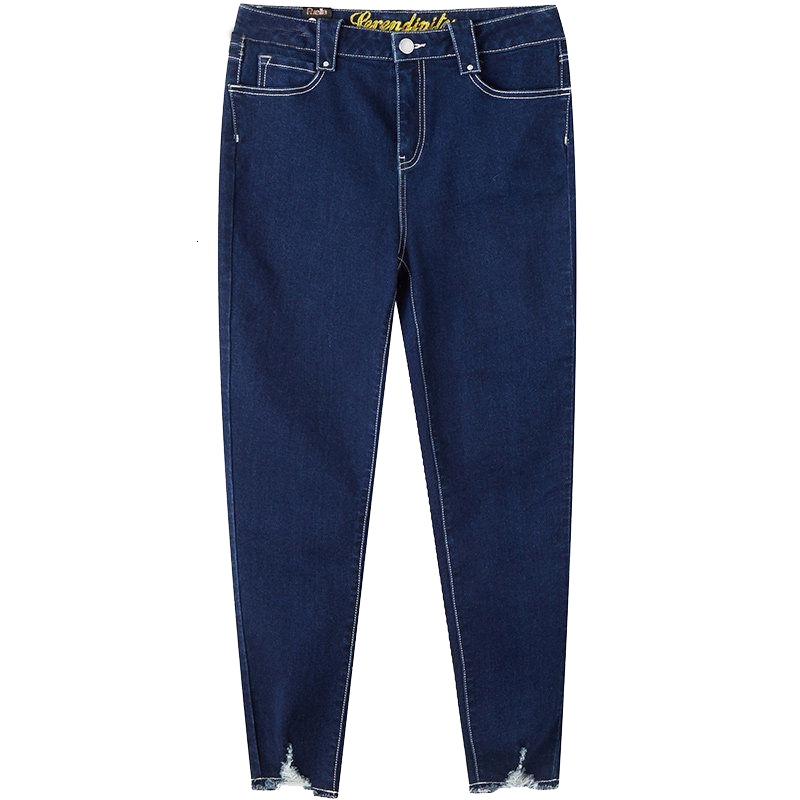 上新拉夏贝尔Puella冬季新加厚韩版宽松显瘦高腰直筒牛仔裤女20013590