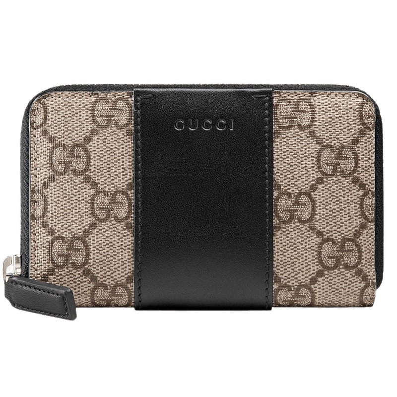 GUCCI 古驰男包 gucci帆布配皮短款拉链式钱包钱夹