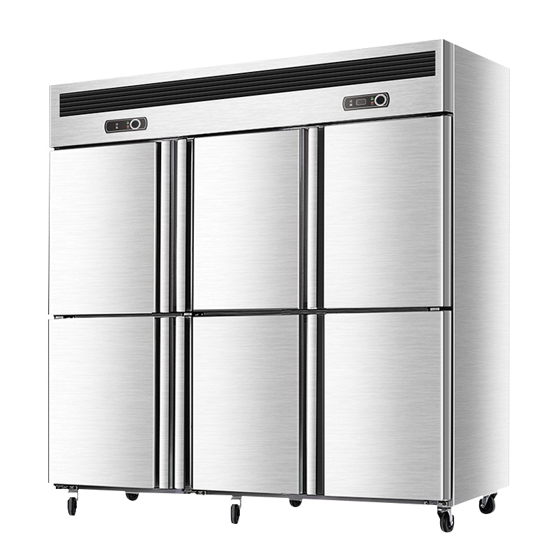 埃利斯(AILISI)1388L不锈钢厨房冰箱 商用冷柜 大容量冰柜 全铜管立式展示柜 六门冷藏柜BC-1388FLT