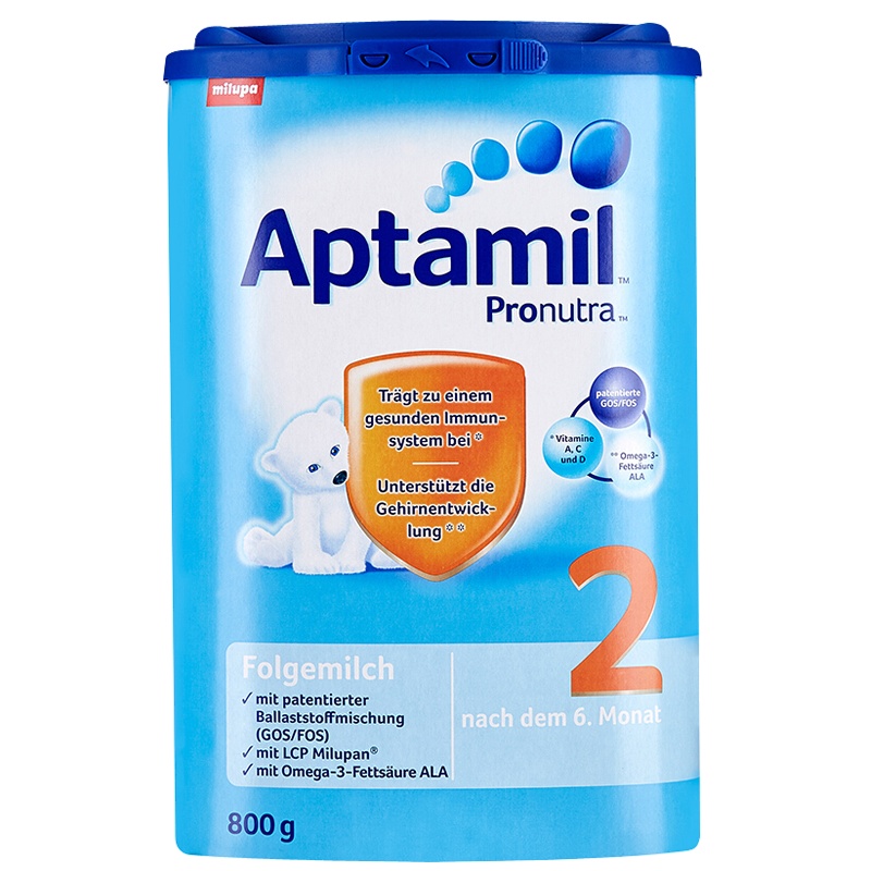 原装进口德国爱他美AptamilAptamil婴幼儿牛奶奶粉2段(6-10个月)800g