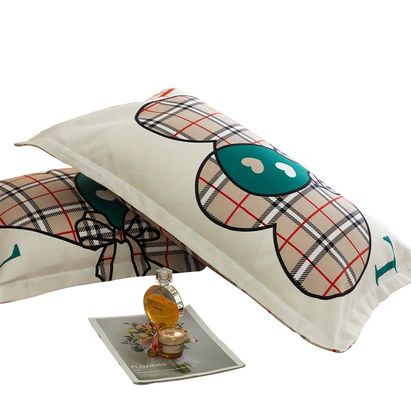 曼凝家纺 加厚磨毛枕套枕头套单人学生宿舍枕芯套48x74cm一对装