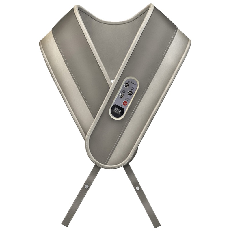 璐瑶(LUYAO)9817按摩披肩灰 升级腰带款 双锤捶击 支持定时功能 肩部按摩器颈椎按摩披肩 颈部按摩捶打按摩