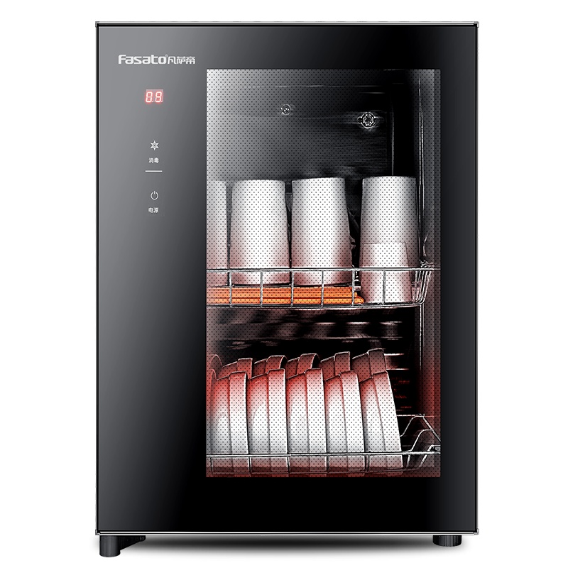 凡萨帝消毒柜家用50L小型厨房消毒碗柜立式高温餐具碗机台式碗筷茶杯ZTP-50