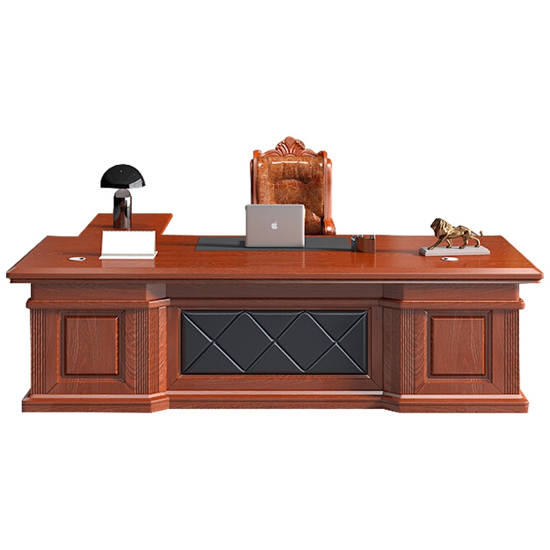 欧宝美办公家具油漆贴实木皮大班台老板桌办公桌主管桌经理桌