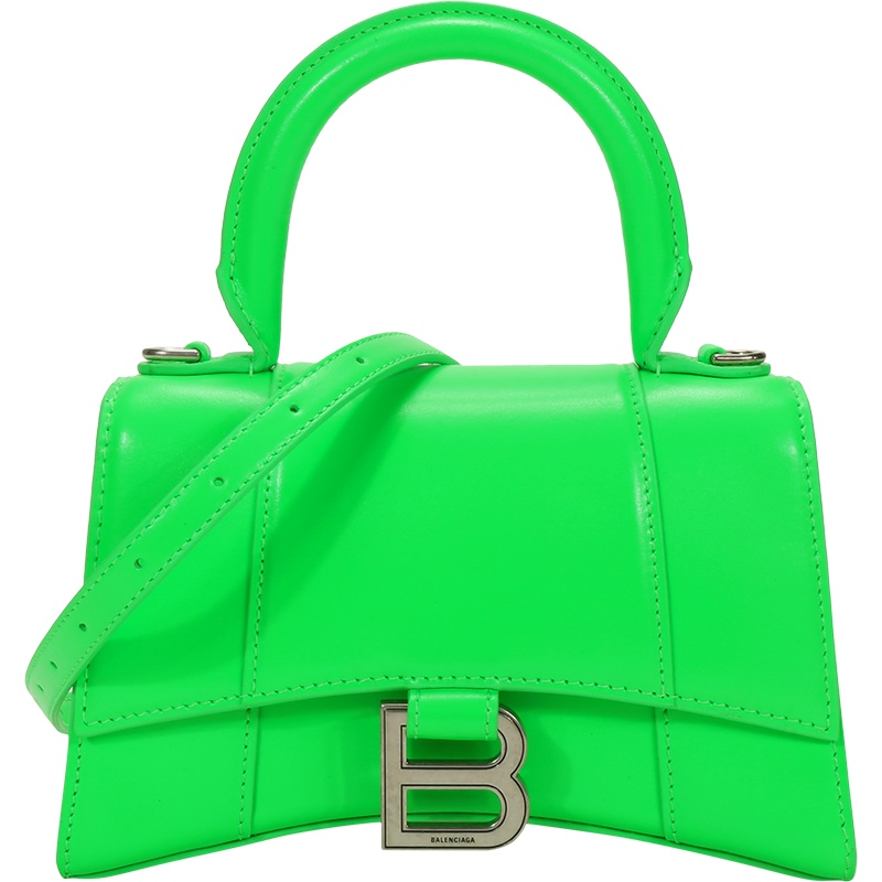 巴黎世家 BALENCIAGA 女士牛皮革Hourglass手提单肩斜挎包沙漏包迷你款XS码 592833 1QJ4Y