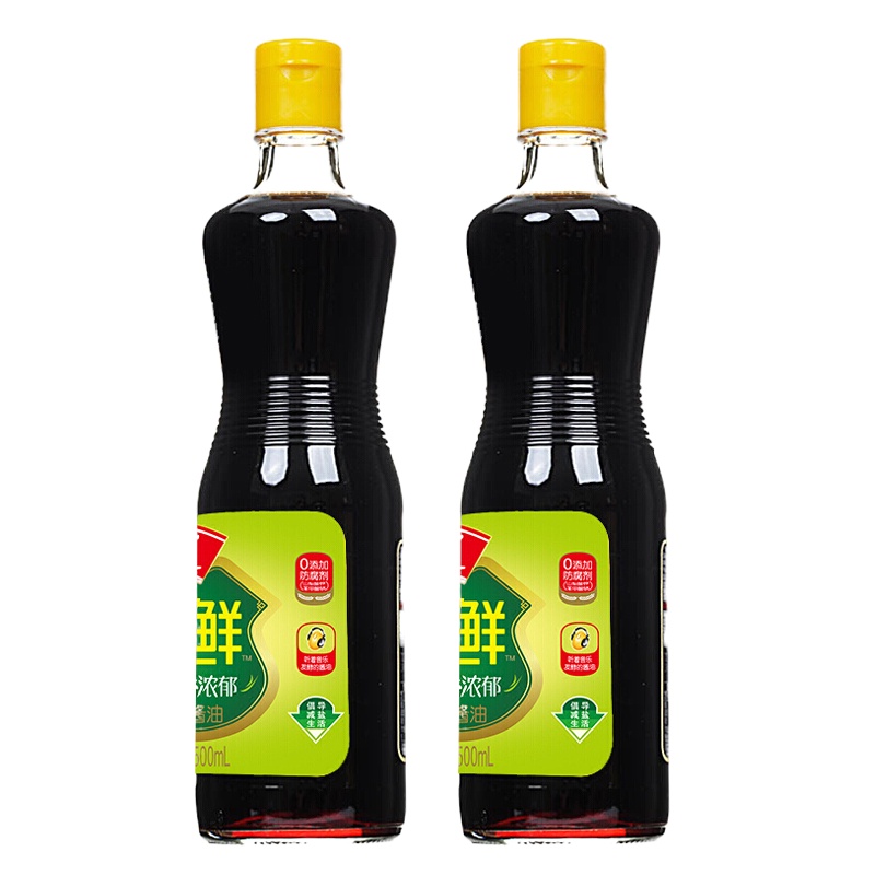 鲁花蘸食鲜酱油 500ml*2(部分地区不发货,具体区域请参考详情)