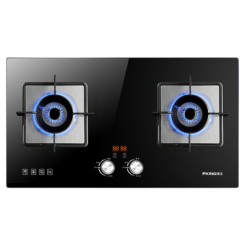 普王（PKING) Q5家用猛火5.0KW燃气灶智能定时 煤气灶双灶 天然气灶 嵌入式台式大火力灶具炉具