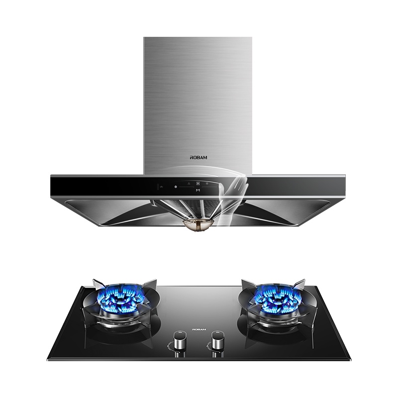 老板(ROBAM)烟灶套餐 欧式油烟机灶具套餐 烟灶套装 厨电套装 21m³吸烟机灶具套装 67A5H+57B0 天然气