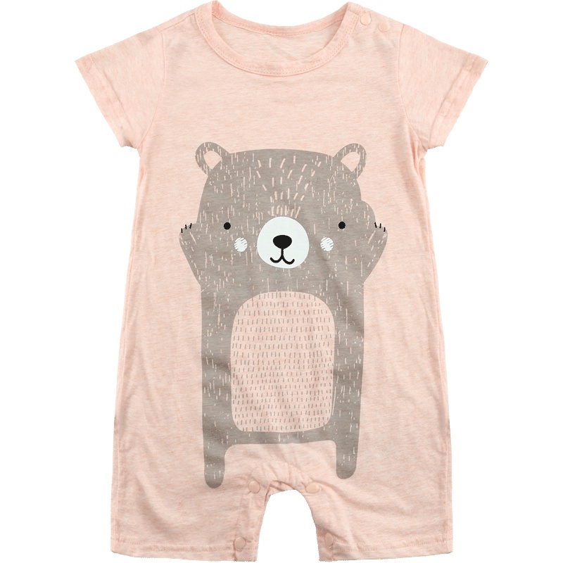 婴姿坊夏装男宝宝新生儿连体衣爬服