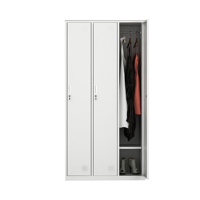 晋美升更衣柜文件柜铁皮柜资料柜财务凭证柜储物柜带锁整理柜子 三门更衣柜