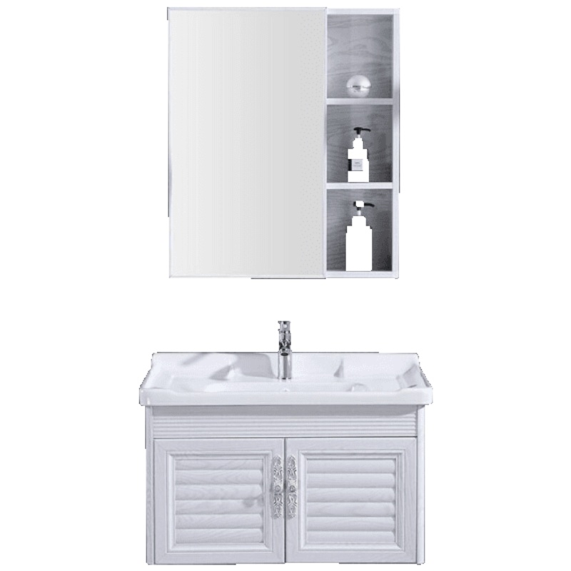 时尚家装卫生间太空铝浴室柜现代简约小户型洗脸盆柜组合台面洗手盆洗脸盆 放心购安心抵