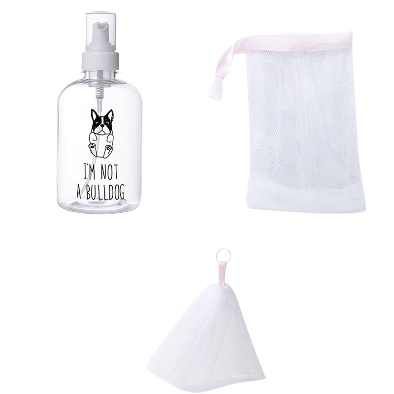 起泡网洗面奶女脸部专用洁面洗脸泡沫装泡网袋肥皂袋发泡搓泡 口袋款+起泡分装瓶(送长款)