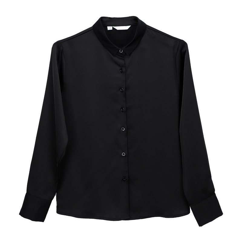 罗蒙衬衫女长袖衬衫商务正装工作上班职业纯色百搭打底衬衣