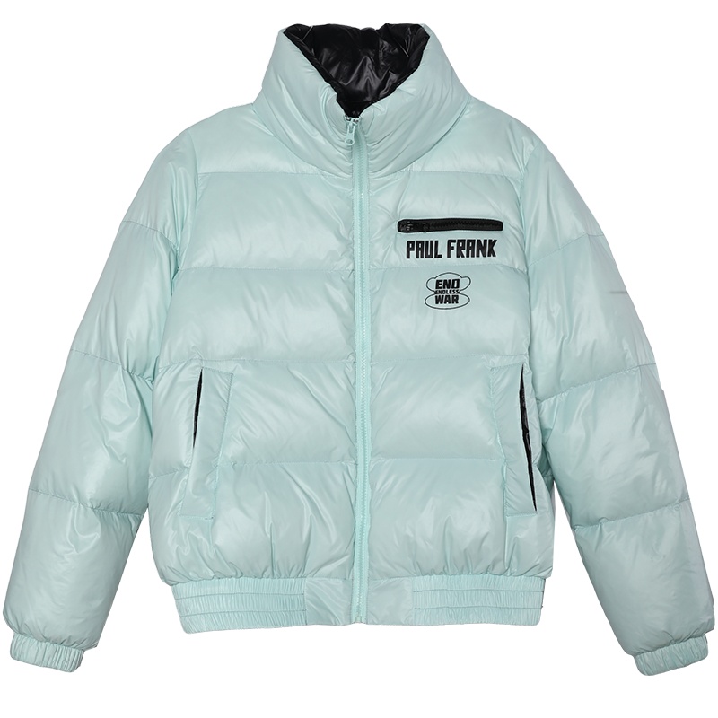 Paul Frank/大嘴猴冬季新款羽绒服立领短款印花潮时尚面包服