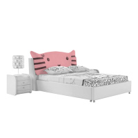 佐特 儿童公主床真皮床现代简约小户型皮床儿童软床1.5 1.8米女孩双人皮艺床