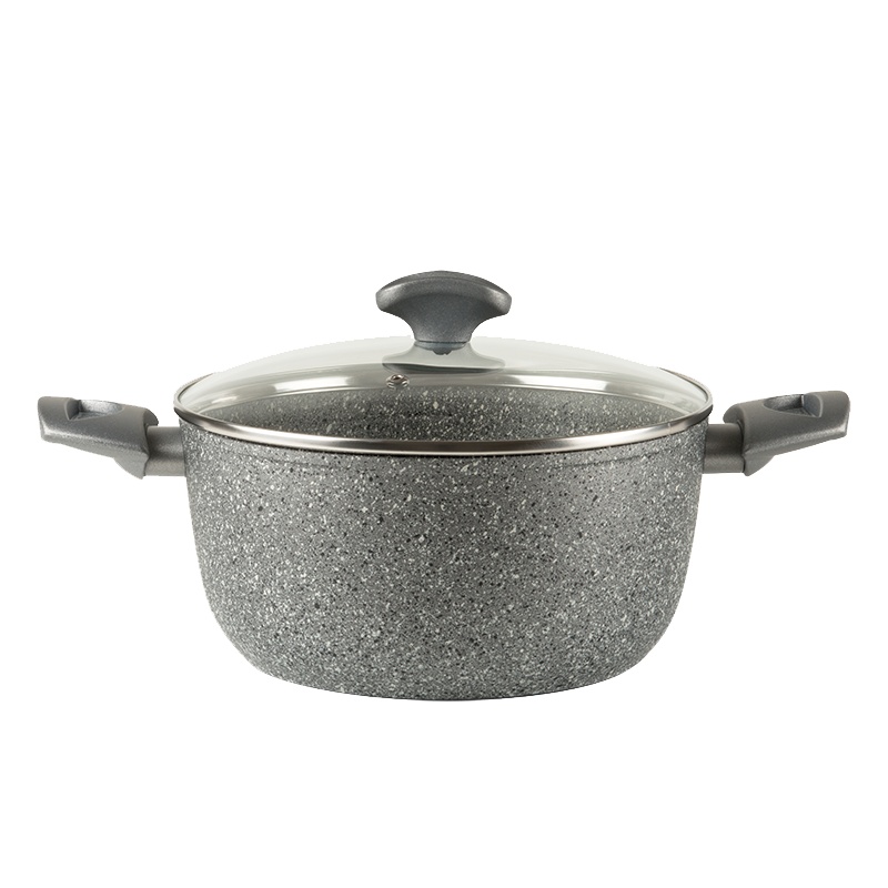 TVS意大利进口不粘锅Mineralia矿石系列双耳汤锅24cm电磁炉燃气炉