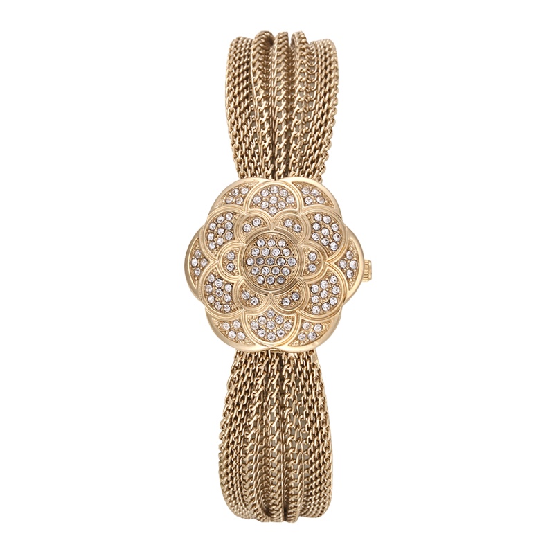 安妮克莱因（ANNE KLEIN）魅力潮流系列时尚简约复古水钻群镶个性石英女表AK/1046CHCV