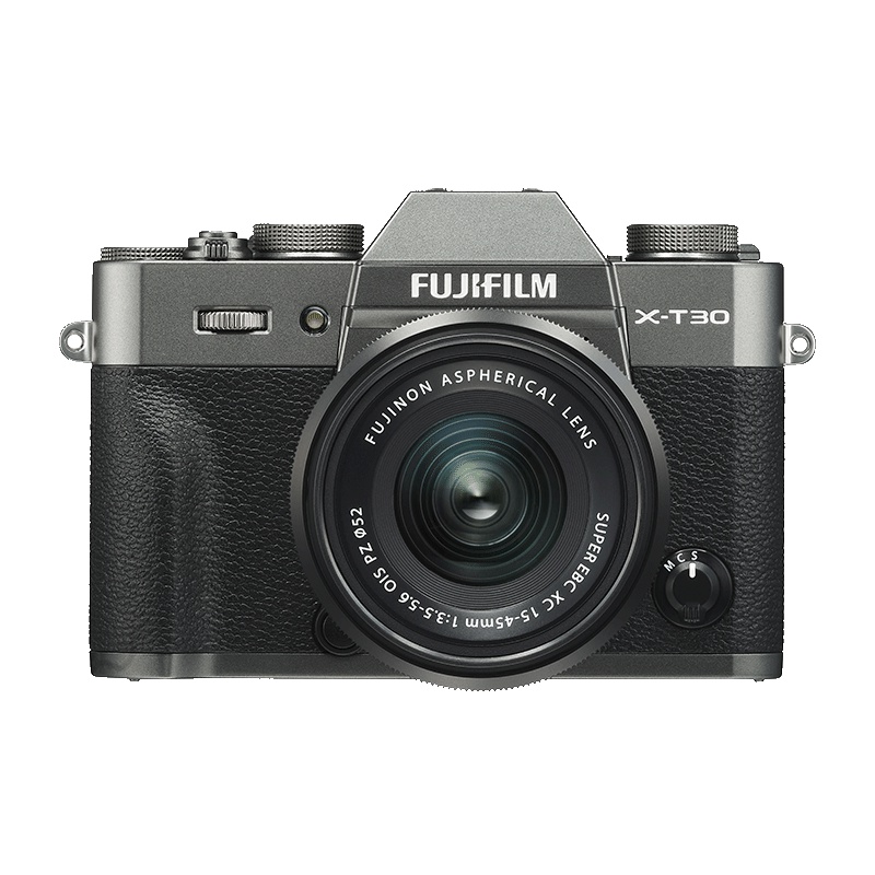 富士(FUJIFILM)X-T30/XT30 微单相机 单镜头套装 雅墨灰(15-45mm镜头 ) 2610万像素 4K视频vlog 蓝牙WIFI