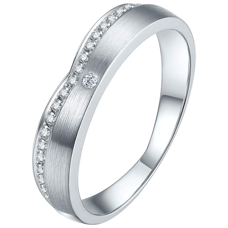 ZHOULIUFU周六福 珠宝18K金情侣钻石戒指 男士款钻石戒指 WP