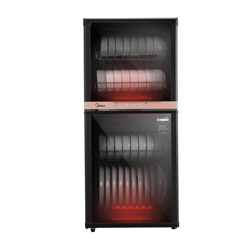 美的(Midea)消毒柜立式家用 小型消毒碗柜 碗筷餐具中高温消毒烘干杀菌 94L二星大容量XC66