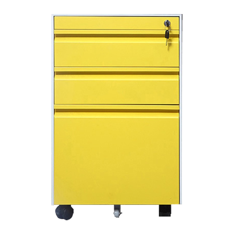 汉诺鑫威钢制办公活动柜三抽移动矮柜文件柜抽屉柜带锁桌下柜床头柜厂家直销