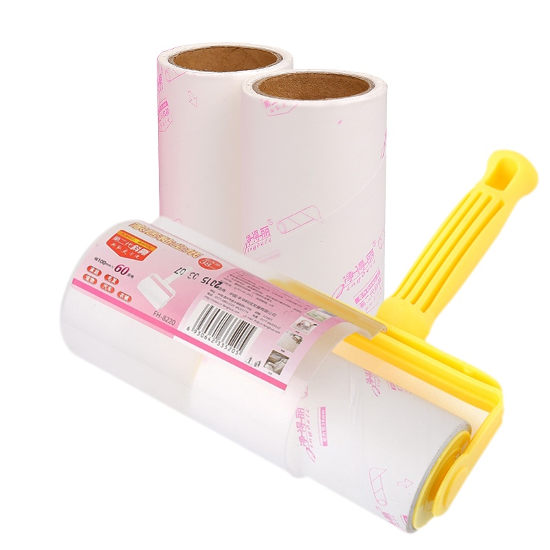 净得丽 家居粘尘纸手动吸尘器8220+通用替换纸芯*3卷-10CM组合套装