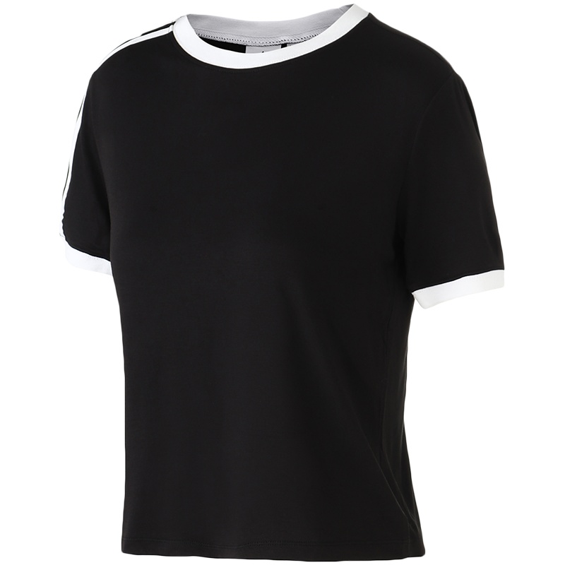 adidas阿迪达斯三叶草女装运动休闲大LOGO短袖T恤DU9859