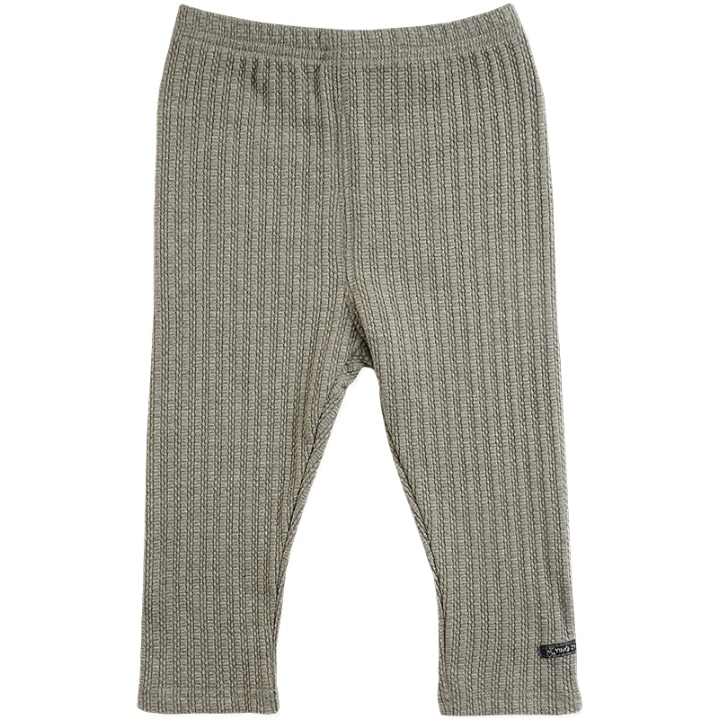 婴姿坊春季纯色淑女修身百搭休闲学院女童长裤