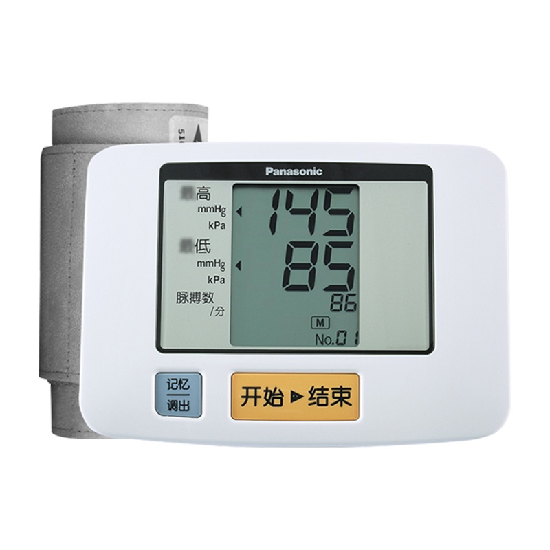 松下(Panasonic) 电子血压计 EW3106 家用上臂式 高精准测量血压仪器 高清数字大屏 智能加压通用血压仪