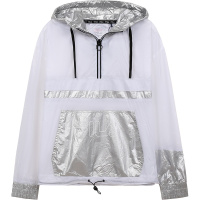 FILA 斐乐 女士 聚酰胺连帽长袖防风卫衣运动衫 683146