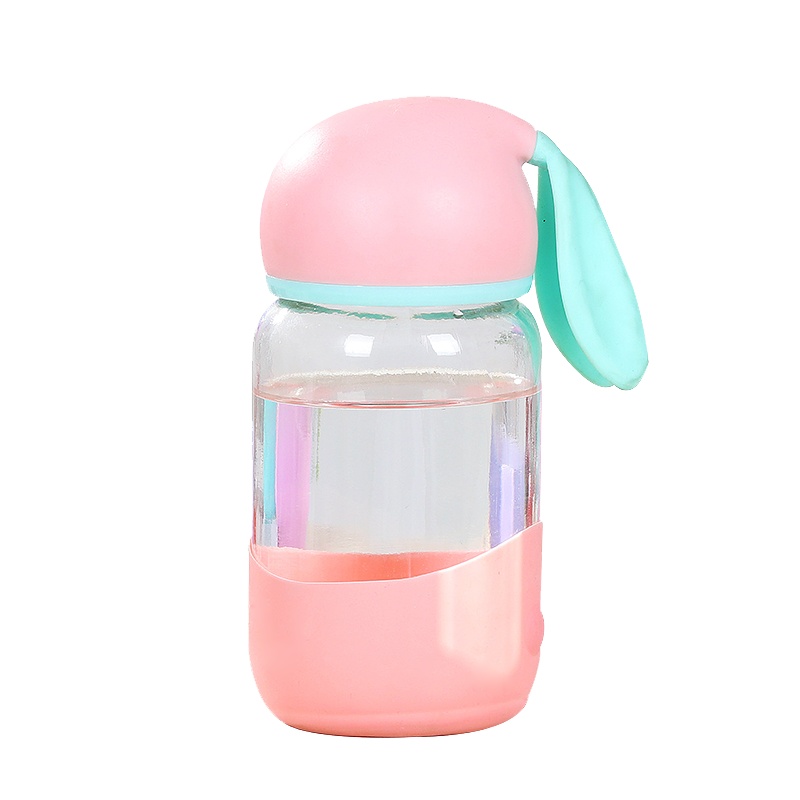 创意兔子玻璃杯 XTL1027 可爱卡通随手玻璃杯饮水杯300ml (个)
