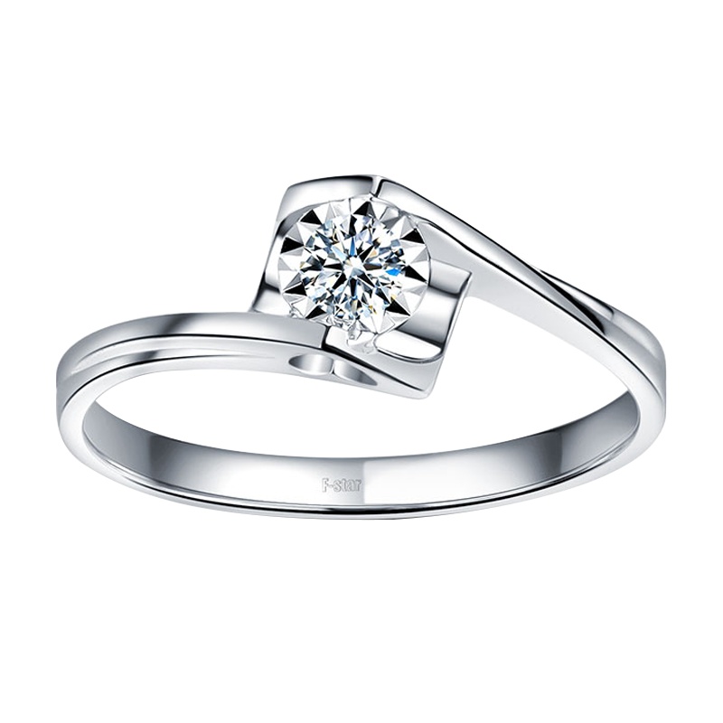 恒久之星 心心相印钻戒 钻石戒指 女款正品 18K金 6分 SI H色