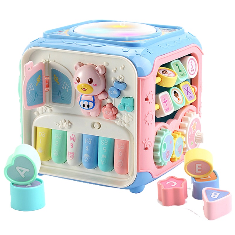 婴儿玩具音乐手拍鼓早教益智六面体玩具台儿童拍拍鼓1-2-3岁男孩
