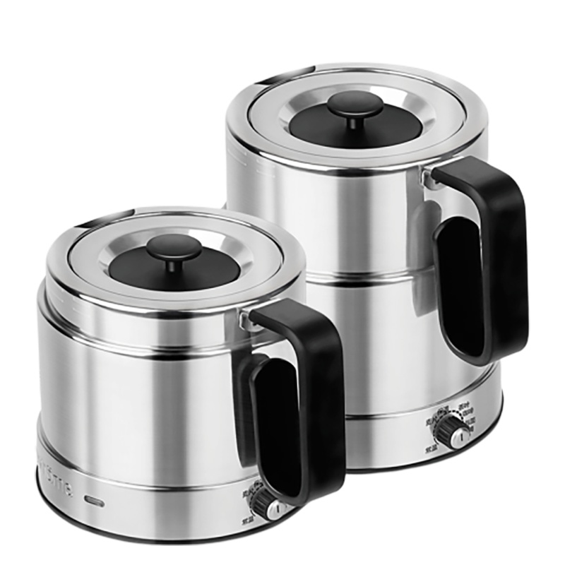 北欧欧慕 nathome 折叠伸缩电热水壶 双电压电水壶 旅行便携不锈钢热水壶 304不锈钢调温控温烧水壶NSH6510