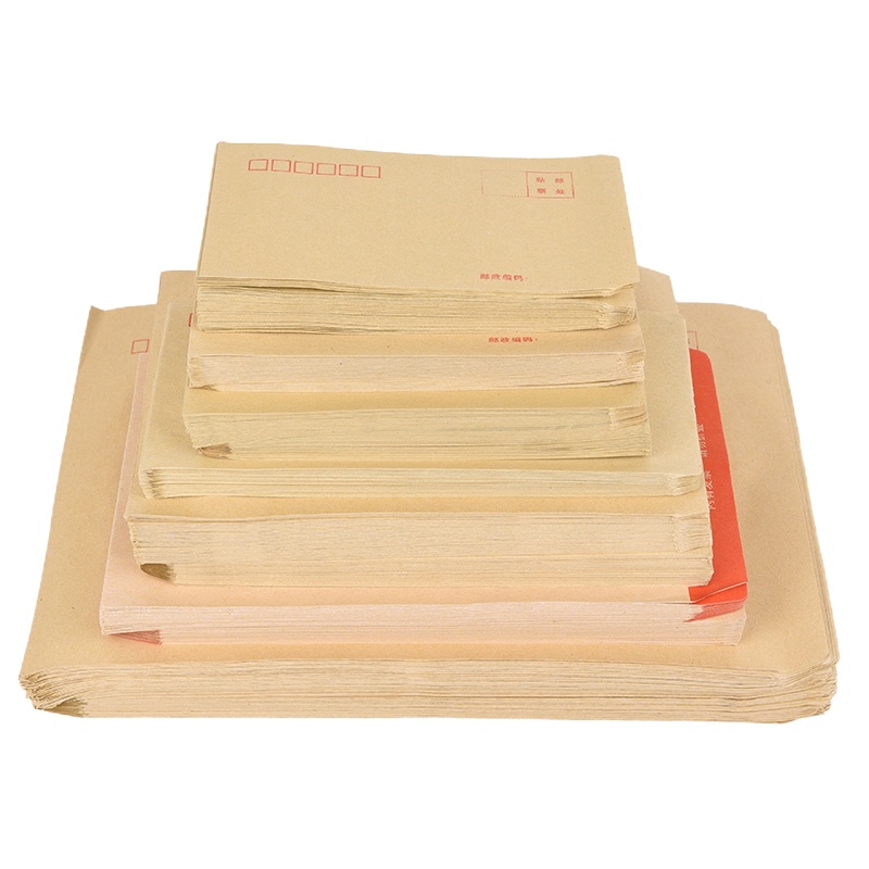 正彩(ZNCI)4607 牛皮纸信封工资袋增值税发票信纸袋批发黄色创意信封 100只装 7号