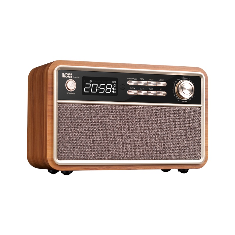 音响重低音炮家用广播放器复古无线小音箱老人评书机收音机fm 胡桃木套餐二 官方标配