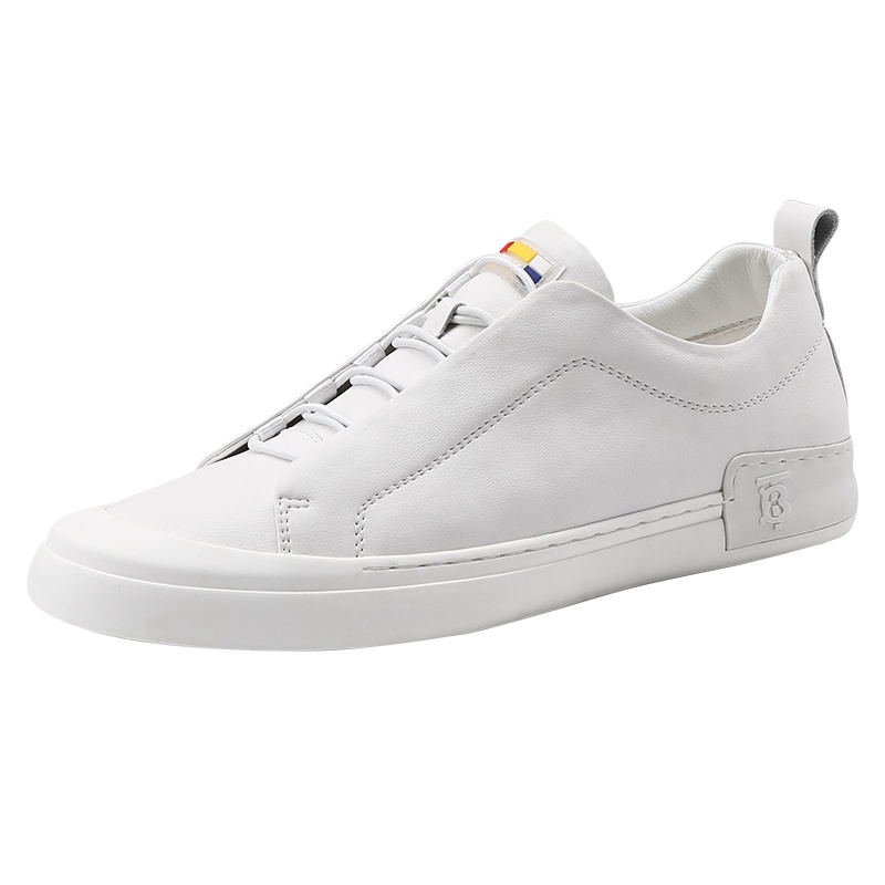 哈苏男鞋2020新款男生小白鞋白色皮面板鞋韩版潮流百搭休闲鞋潮鞋 HS8282