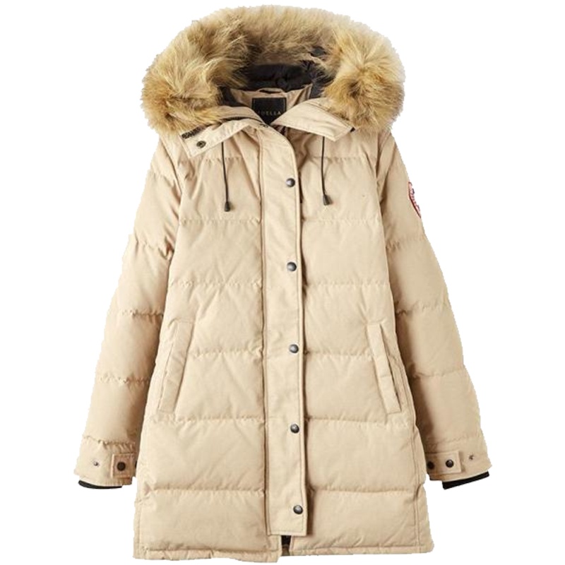 Puella大毛领网红羽绒服女2019新款中长款时尚白鹅绒派克服外套20012254